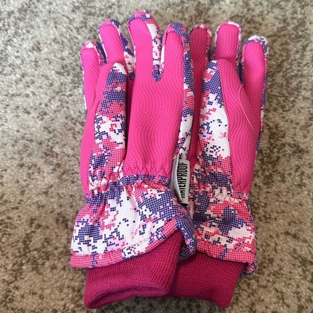 N’ice Caps Pink Blend Youth Unisex Ski Gloves L/XL - Picture 3 of 6